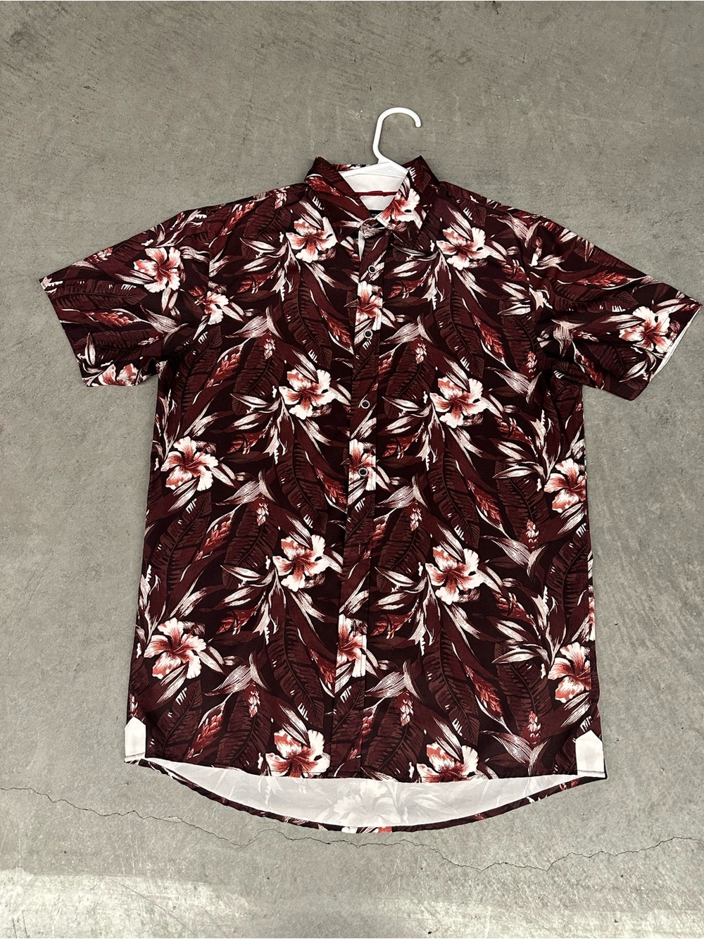 Fried Denim Mens Slim Fit  Short Sleeve Hawaiian Shirt Size M